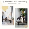 Afbeelding van PawHut Verhoogd Hondenbed met Luifel - Ademend Taft-Stof D04-057