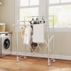 Afbeelding van HOMCOM Kledingdroogrek RVS en Kunststof 104-150L x 103B x 145-197H cm Zilver