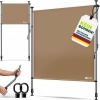 Afbeelding van Tillvex verticale zonwering, 100 x 310 cm, taupe, met handslinger, zonder boren