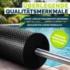 Afbeelding van Tillvex Zonne-energie Zwembadfolie Rechthoekig & Rond | Dikte 120 µm | Op maat snijden (Zwart, Ø 366