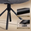 Afbeelding van HOMCOM Eetkamerstoel Donkergrijs Polyester en Metaal 67x64x87 cm