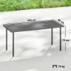 Afbeelding van Outsunny Tuindinertafel van Metaal, 165x80x74 cm, Donkergrijs