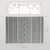 Afbeelding van HOMCOM Antislip Vloerkleed met Boho-Design, 200 x 140 cm, Grijs, Machinewasbaar