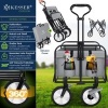 Afbeelding van KESSER® Bolderkar opvouwbare Bolderwagen | incl. 2 netzakken Strandkar | PVC banden | tot 80 kg draa