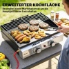 Afbeelding van Outsunny Gasbarbecue van roestvrij staal - 51,5L x 44B x 21H cm - Zwart