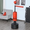 Afbeelding van HOMCOM Vrijstaande bokszak met accessoires - Zwart/Rood A91-100