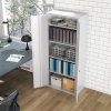 Afbeelding van HOMCOM archiefkast - staal - 80 L × 40 B × 180 H cm - wit