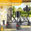 Afbeelding van TRESKO® Opvouwbare Bolderwagen 300L met Rem | Handwagen 150kg met Rubber Banden