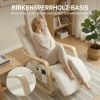 Afbeelding van HOMCOM Schommelstoel - Polyester - 106L x 67B x 92H cm - Crème wit