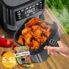 Afbeelding van KESSER® XXL 5,5 liter heteluchtfriteuse, roestvrij staal, inclusief broodbakmand, 1700 W, friteuse a