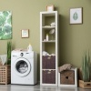 Afbeelding van Opbergmanden voor badkamer - set van 2 - 31x32x30 cm - speelgoed - kunststof - bruin