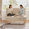 Afbeelding van Homcom Loveseat - Polyester, rubberhout - 118L x 68B x 90H cm - Beige