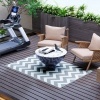Afbeelding van Outsunny Buiten Tapijt 310g/m² PP Lichtgrijs+Wit