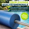 Afbeelding van Tillvex Zonne-energie Zwembadfolie Rechthoekig & Rond | Dikte 120 µm | Op maat snijden (Blauw, Ø 366
