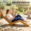 Afbeelding van Outsunny Tuinligstoel van Lärchenhout Teak