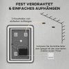 Afbeelding van HOMCOM Badspiegel met Verlichting 50 x 70 cm met 3 Lichtkleuren Zilver