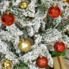 Afbeelding van HOMCOM Kunststof Kerstboom 150 cm Groen/Wit, 85L x 85B cm