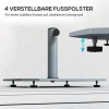 Afbeelding van Outsunny metalen parasolvoet 18,5 kg, vierkant, voor parasols met 32/38/48 mm buis, grijs