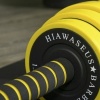 Afbeelding van HOMCOM 25 kg verstelbare 3-in-1 halterset met lange stang - Geel A91-088V01