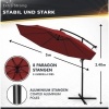 Afbeelding van Tillvex Parasol Ø 300 cm met zwengel, hoes en windbescherming - Waterdicht en UV-bestendig