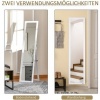 Afbeelding van HOMCOM staande spiegel - vrijstaand of wandmontage - wit