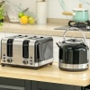Afbeelding van HOMCOM Waterkoker en Broodrooster Set Roestvrij staal Zwart 24,2L x 19,3B x 26,8H cm