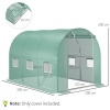 Afbeelding van Outsunny kasfolie 3 x 4 m voor kas, waterdicht, UV-beschermend, scheurbestendig, met 8 vensters