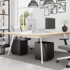 Afbeelding van Sierra mobiele archiefkast met 3 laden, afsluitbaar, mat zwart, 39 x 45 x 55 cm