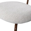 Afbeelding van WOOOD Travis Eetkamerstoelen - Geweven Stof - Off White - Set van 2