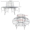 Afbeelding van Outsunny ronde 360° boombank van metaal ∅160 cm