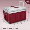 Afbeelding van Tillvex Elektrische Koelbox 40L met Wielen | Mini-koelkast 230V en 12V voor Auto en Camping