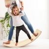 Afbeelding van COSTWAY Balanceerplank 90 x 30/40 cm, hout, tot 220 kg, met/zonder vilt voor kinderen en volwassenen
