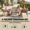 Afbeelding van Outsunny Tuinbankset - Metaal, Mesh-stof - 106L x 70,5B x 77H cm - Crèmewit