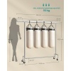 Afbeelding van Songmics Kledingrek - Verstelbare metalen kledingstang op wielen - Zilver 45×(160–200)×162.9 cm