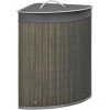 Afbeelding van HOMCOM Waskorf van bamboe 38L - 38B x 57H cm - Grijs