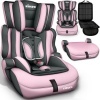 Afbeelding van KIDUKU® Autostoel 9-36 kg (1-12 jaar) – ECE R129/03 Groep 1/2/3 Kinderzitje (Grijs/Roze)