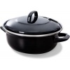 Afbeelding van BK Fortalit Emaille Braadpan 24cm/2.5L - Inductie - Ovenbestendig - Zwart/Blauw