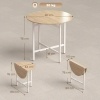 Afbeelding van HOMCOM Inklapbare Eettafel - Spaanplaat en Staal - 80x80x6 cm - Natuurlijke Houtlook
