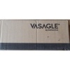Afbeelding van VASAGLE Set van 2 Bijzettafels met Mandfunctie, Geometrisch Stalen Frame, Grijs-Zwart