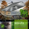 Afbeelding van Tillvex Rechthoekige Aluminium Parasol 330 cm met Afdekking en Windbescherming