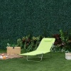 Afbeelding van Outsunny Green Tuinligstoel met Verstelbare Rugleuning, 182x56x24,5 cm