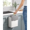 Afbeelding van Hangende afvalbak – 8 liter – Met deksel – Wolkenwit