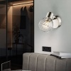 Afbeelding van Verplaatsbare chroom leeslamp voor woonkamer of slaapkamer met kooi ontwerp