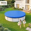 Afbeelding van Outsunny Rond Zwembadafdekking Ø 450 cm, Waterdicht met Veiligheidstouw, Blauw
