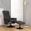 Afbeelding van HOMCOM Relaxfauteuil met voetensteun - Polyester, staal - 69L x 71B x 104H cm - Zwart