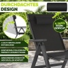 Afbeelding van tillvex® Tuinstoel Hoge Rug met Armleuningen & Neksteun | Inklapbare, Weerbestendige Campingstoel