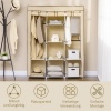 Afbeelding van HOMCOM Opvouwbare Stoffenkast met 8 Niveaus voor Slaapkamer of Gang - Beige 125 x 43 x 162,5 cm