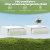 Afbeelding van HOMCOM Set van 2 Wandgemonteerde Nachtkastjes met Lade, Hoogglans Wit, 40 x 30 x 14 cm
