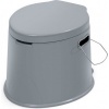 Afbeelding van Draagbaar Campingtoilet met Uitneembare Emmer - Mobiel Grijs Toilet