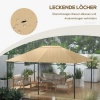 Afbeelding van Outsunny vervangend dak voor pavilion - polyester - khaki